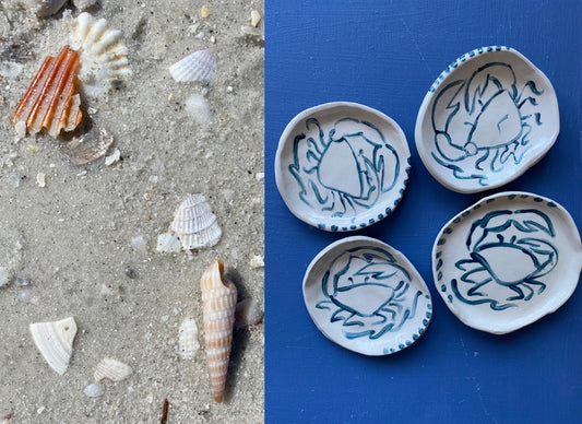 Gestural Crab Jewelry Dish