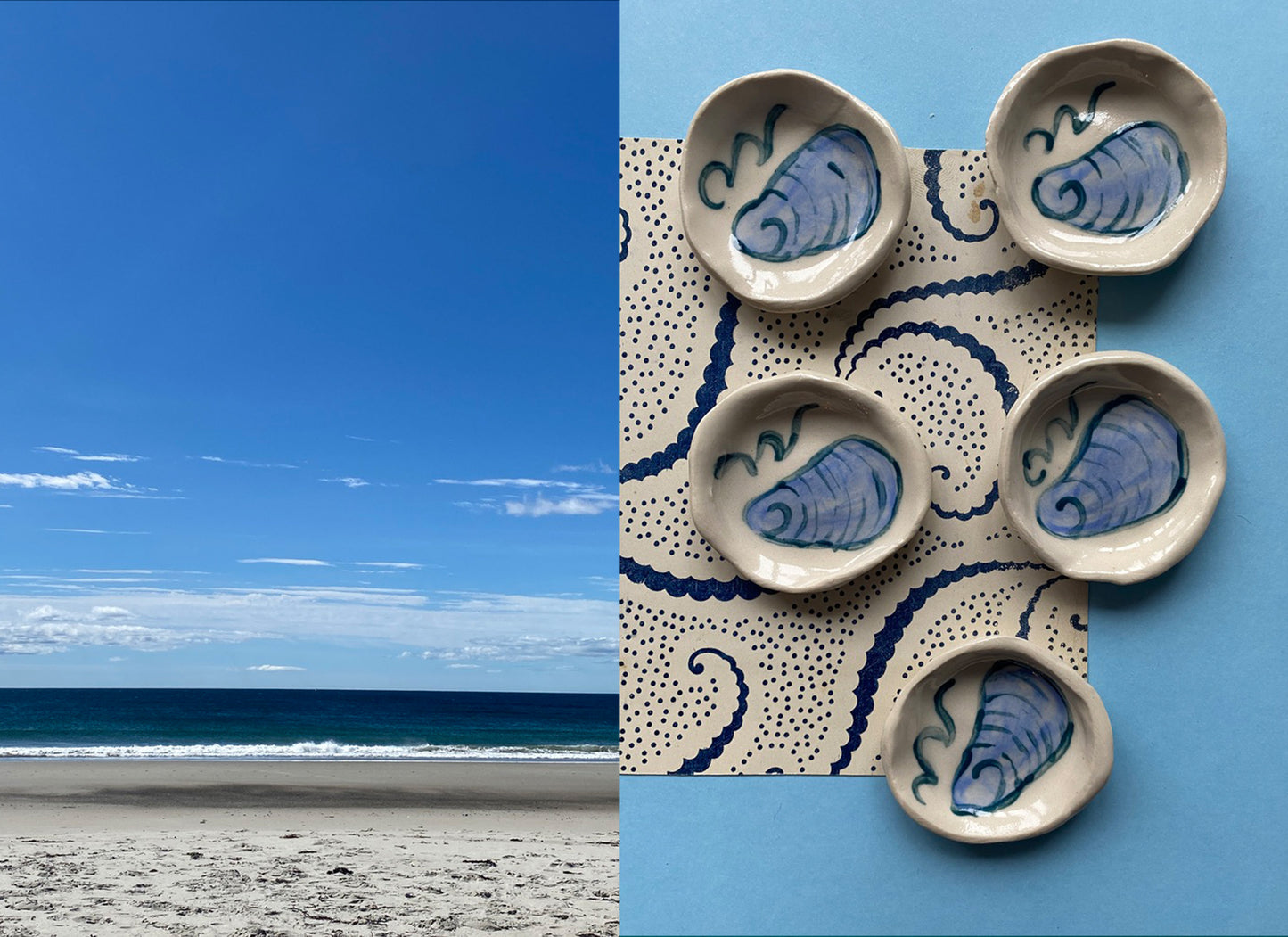 Oyster + Wave Ring Dish