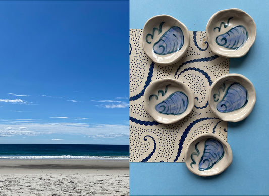 Oyster + Wave Ring Dish