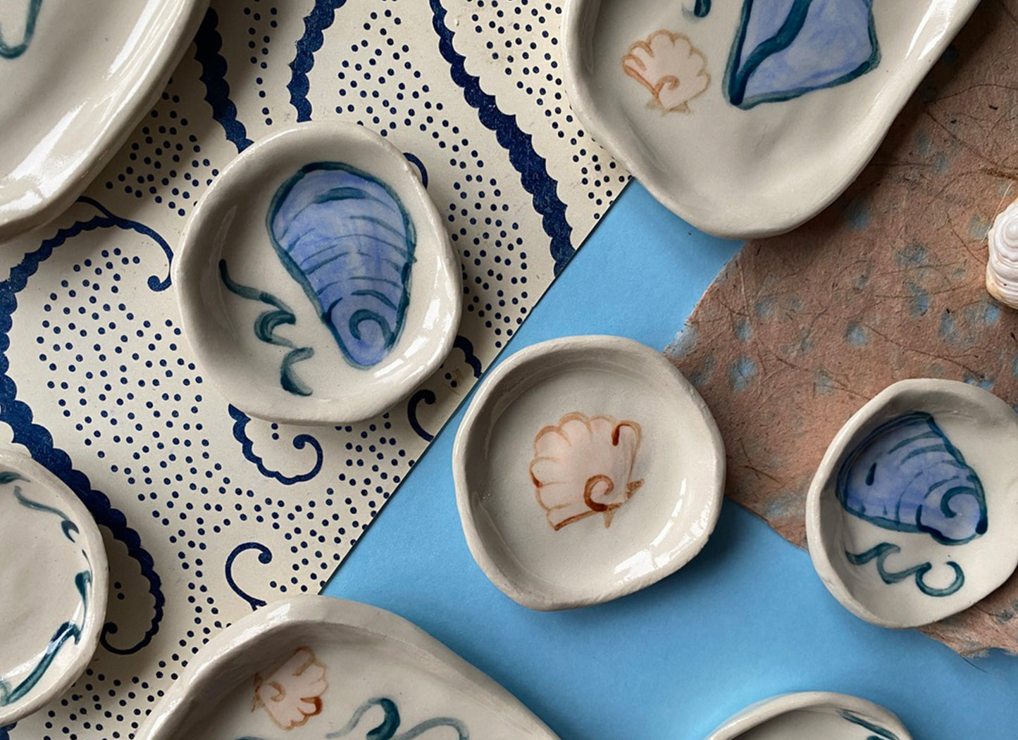 Oyster + Wave Ring Dish