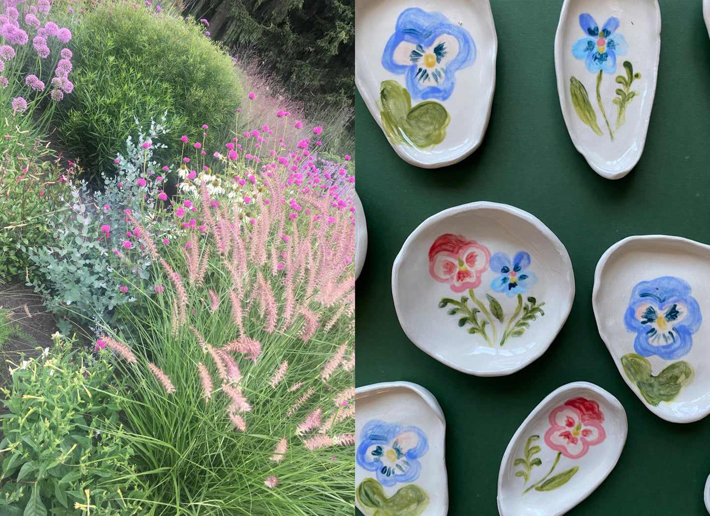 Pansy Pair Jewelry Dish