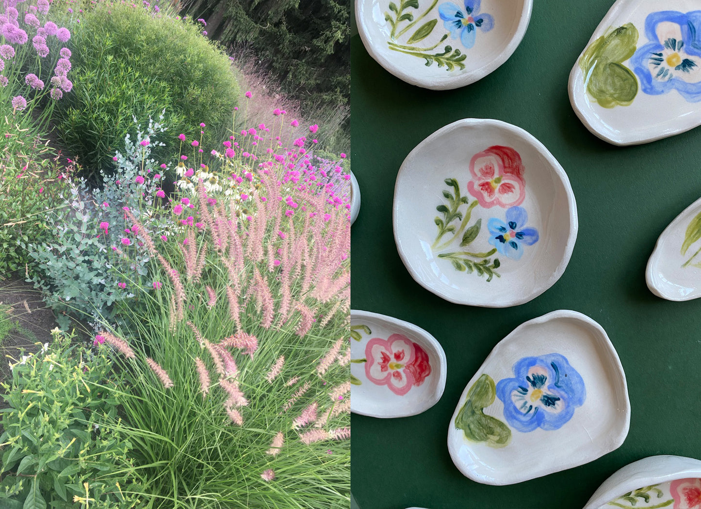 Pansy Pair Jewelry Dish