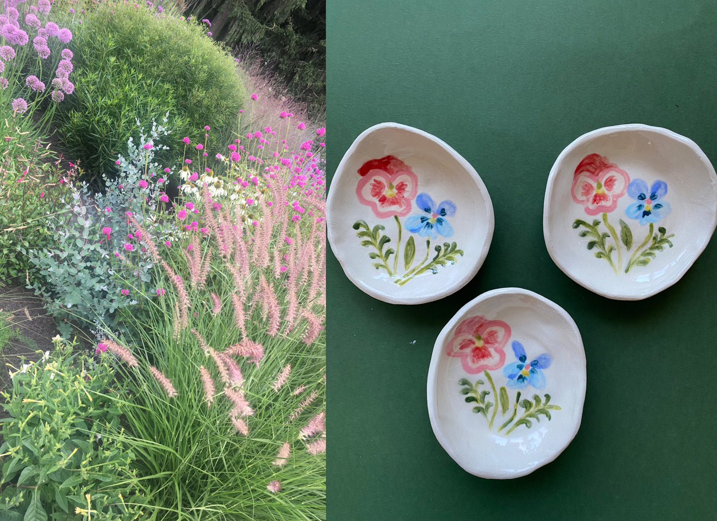 Pansy Pair Jewelry Dish