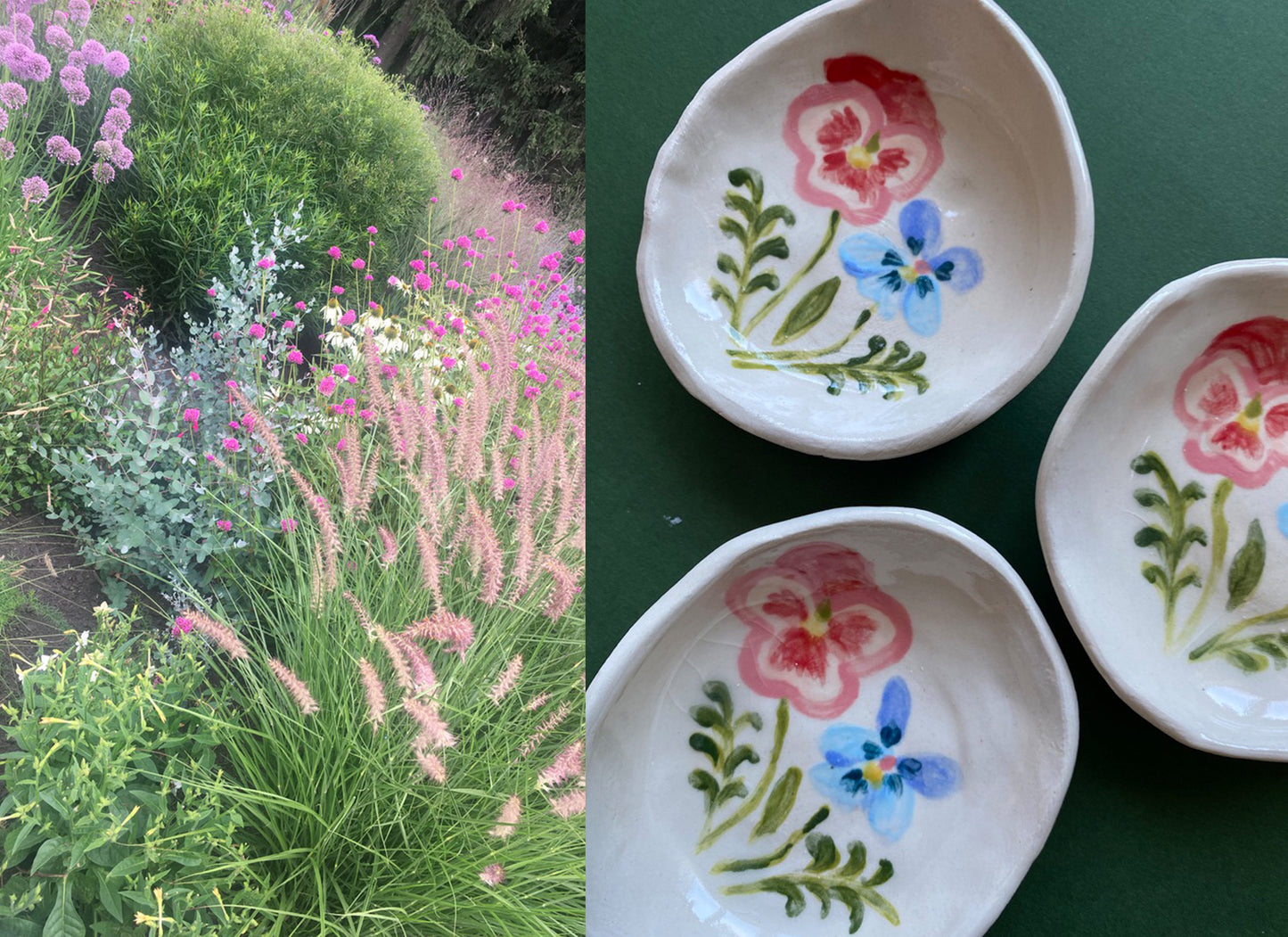 Pansy Pair Jewelry Dish