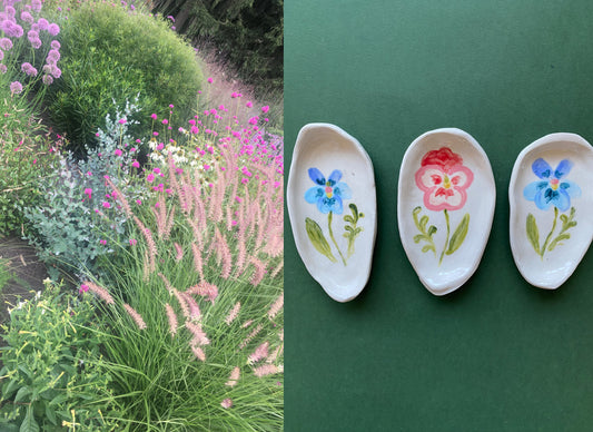 Pansy Stem Jewelry Dish