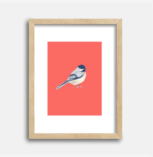 Black-capped Chickadee Art Print, 5x7