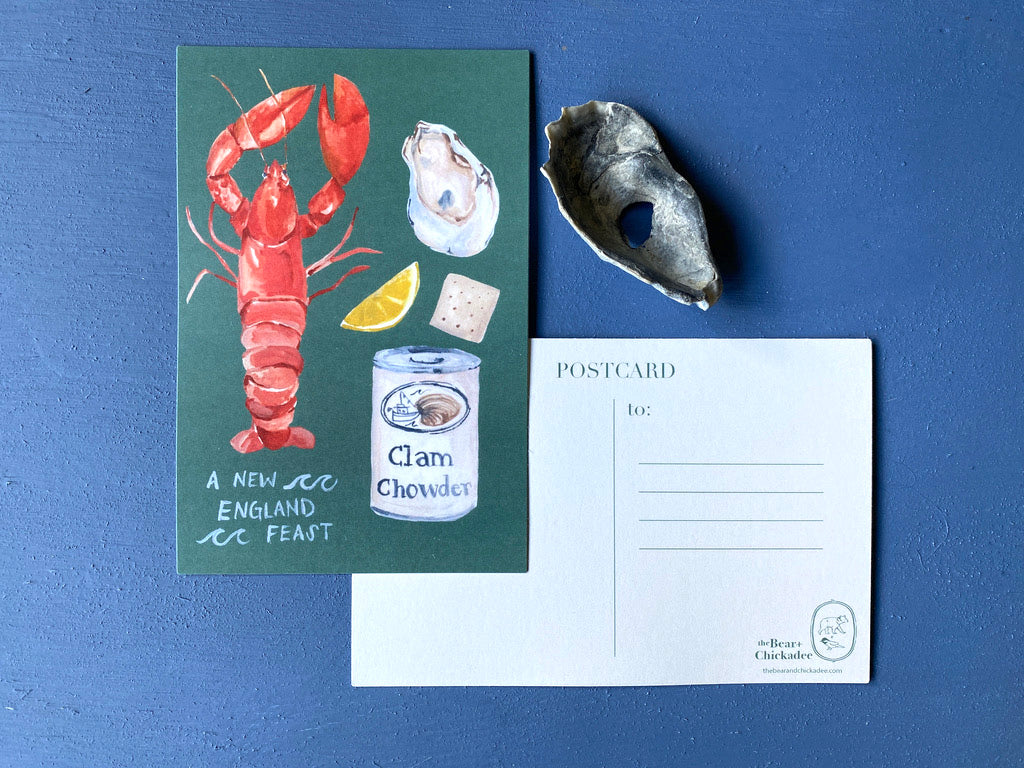 A New England Feast Post Card