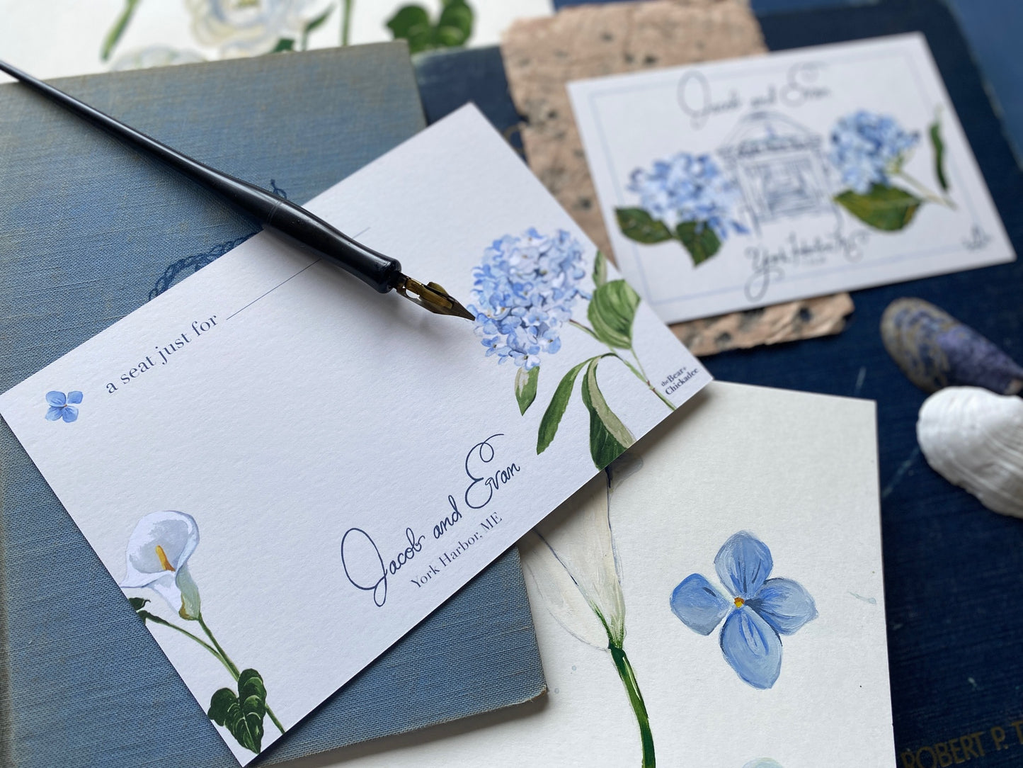 Custom Stage Neck Inn Wedding Thank You's + Postcards